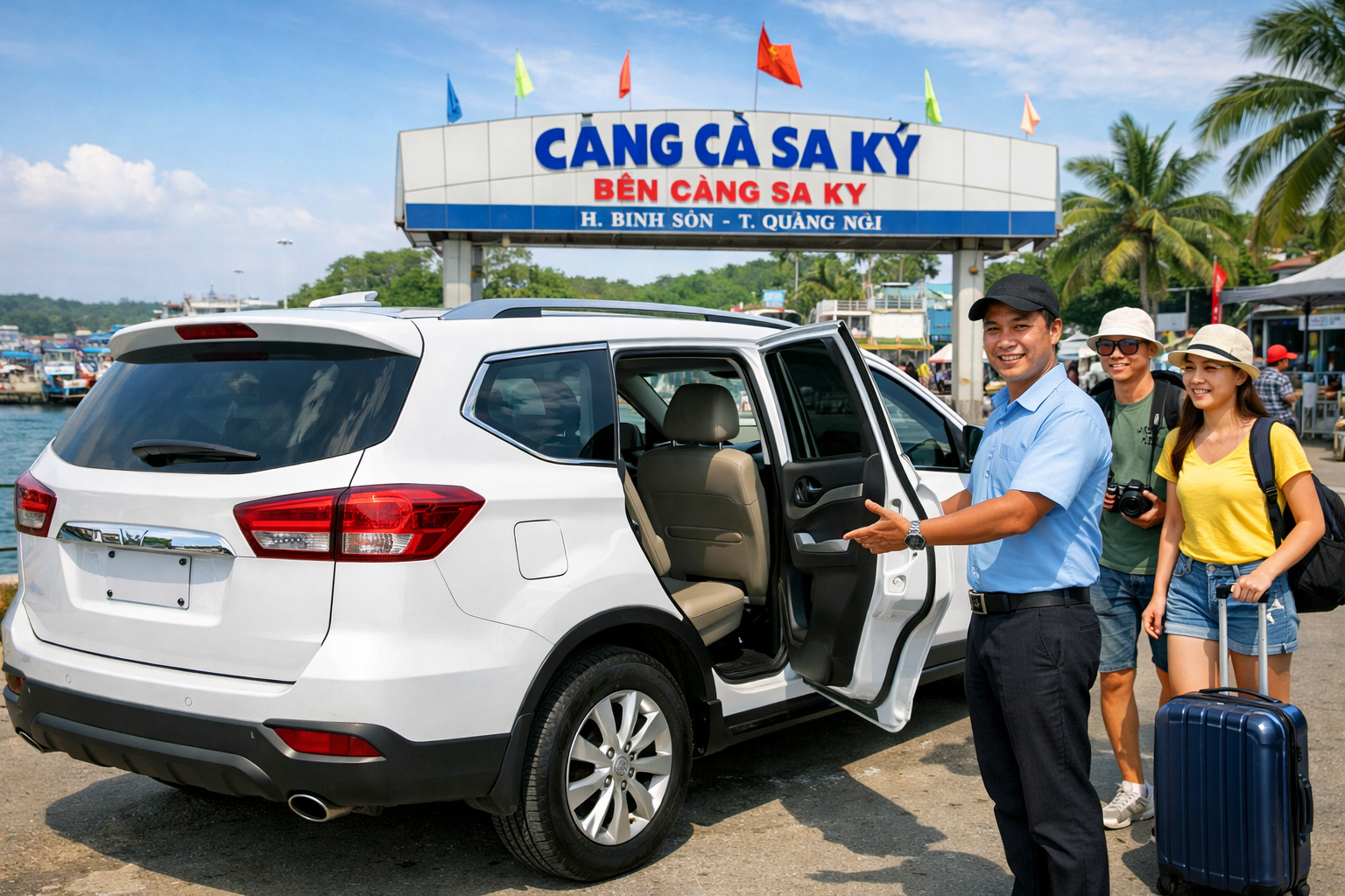 Dịch vụ xe đưa đón Cột cờ Tổ quốc Lý Sơn trọn gói, đón tận nơi và đi đúng lịch