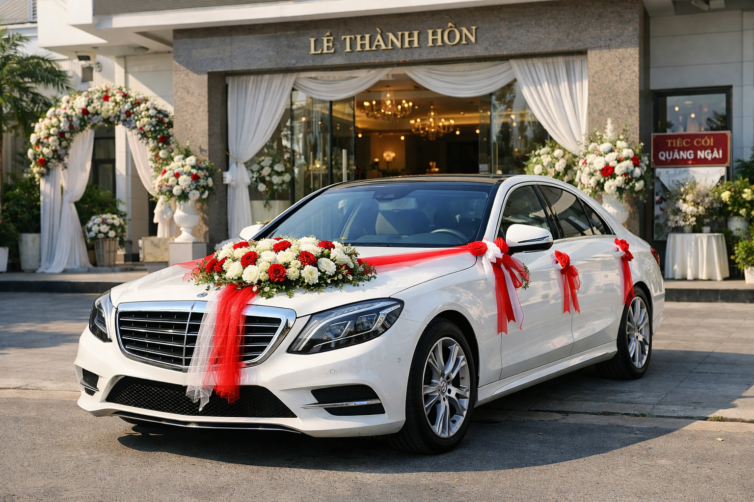 Đặt xe cưới Quảng Ngãi giao đúng giờ, xe hoa trang trí đẹp theo nghi lễ