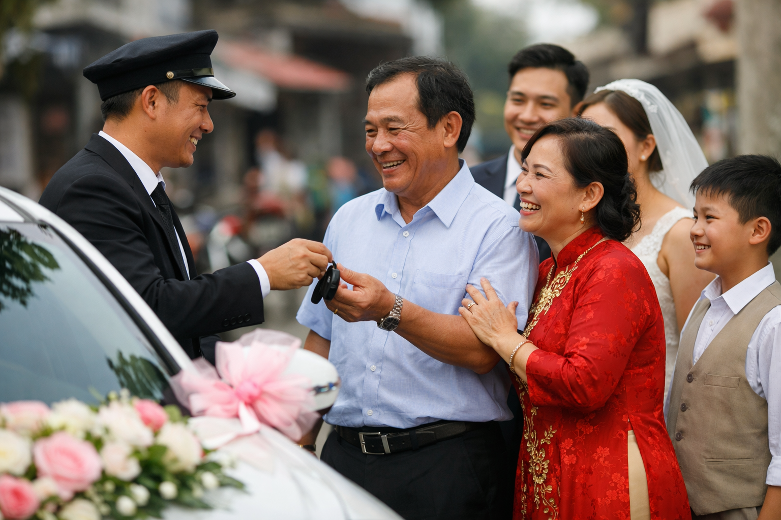 Bàn giao xe cưới đúng giờ tại Quảng Ngãi