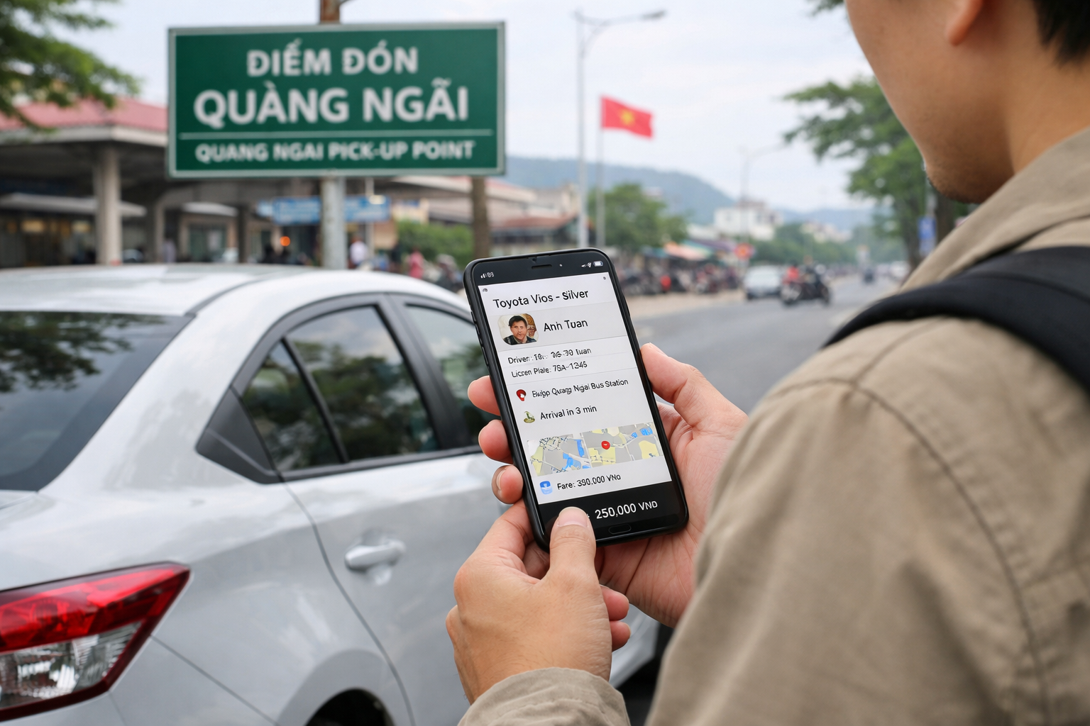 Khách đặt xe ghép Quảng Ngãi đi Pleiku qua điện thoại