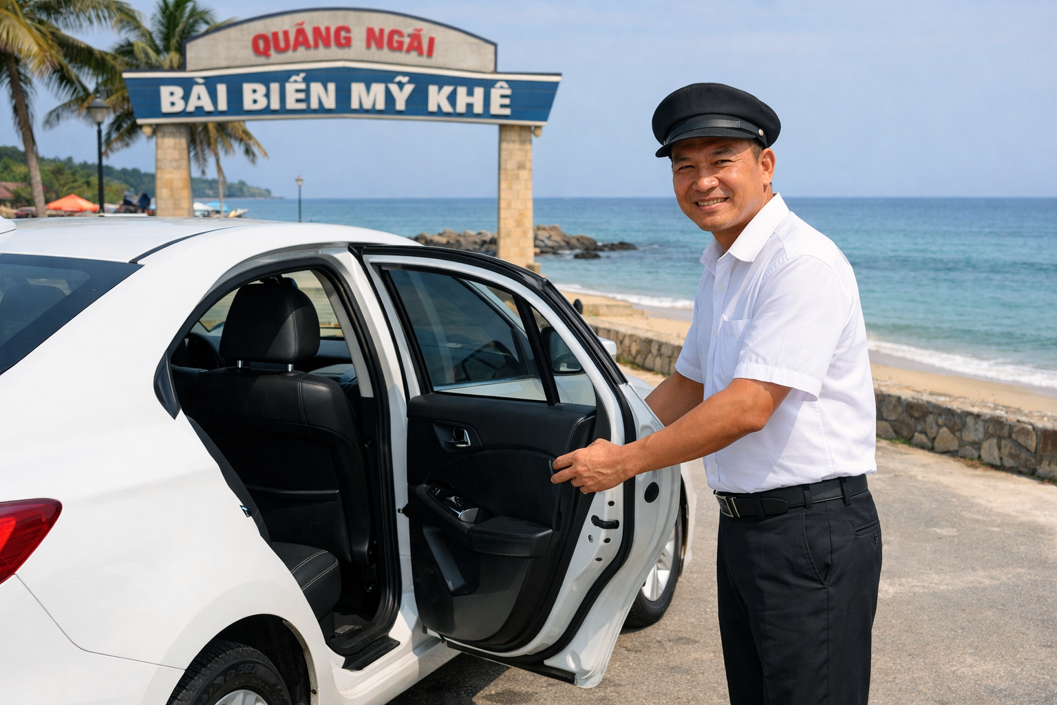 Tài xế hỗ trợ đón khách đi Sa Cần từ Quảng Ngãi