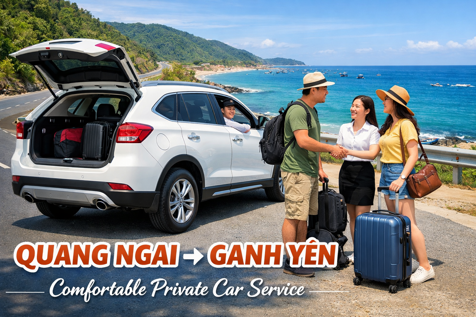 Dịch vụ đưa đón Gành Yến từ Quảng Ngãi giá rẻ với lịch trình linh hoạt và tư vấn rõ ràng