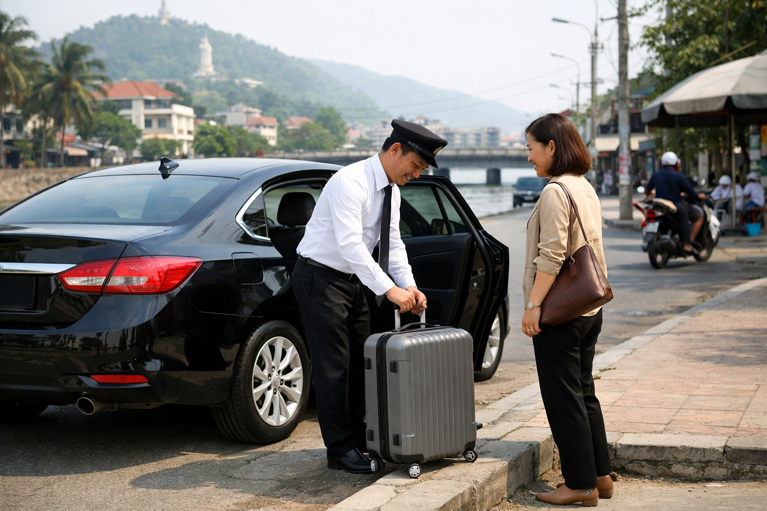 Xe 4 chỗ đón khách đi Biển Sa Huỳnh