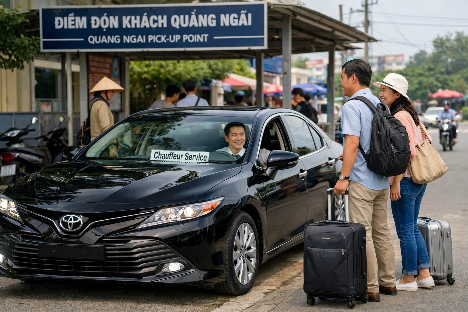 Xe có tài đón tận nơi tại điểm hẹn