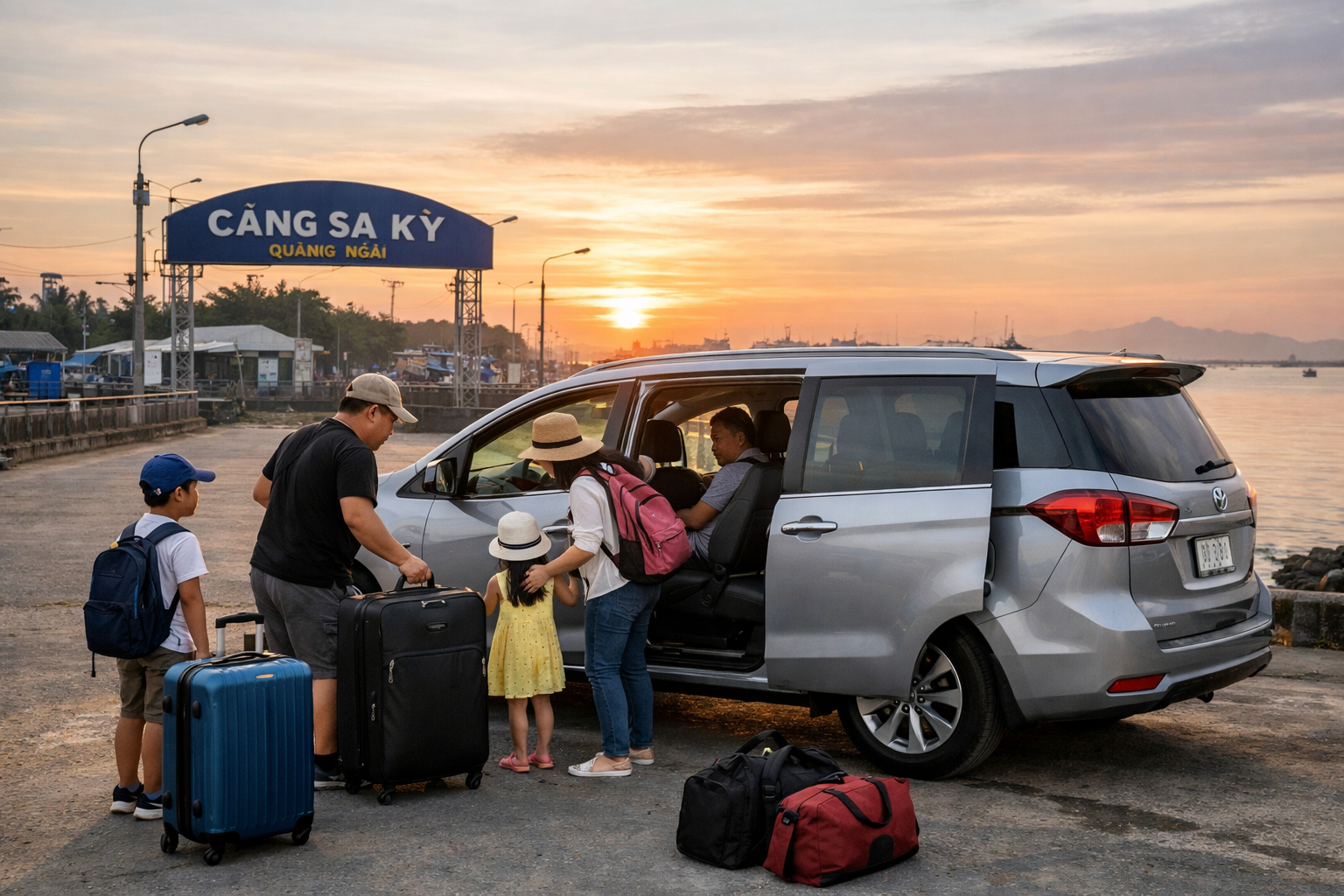 Dịch vụ đưa đón Đảo Bé (An Bình) đi cảng Sa Kỳ bằng ô tô, đón đúng giờ và dễ đặt trước