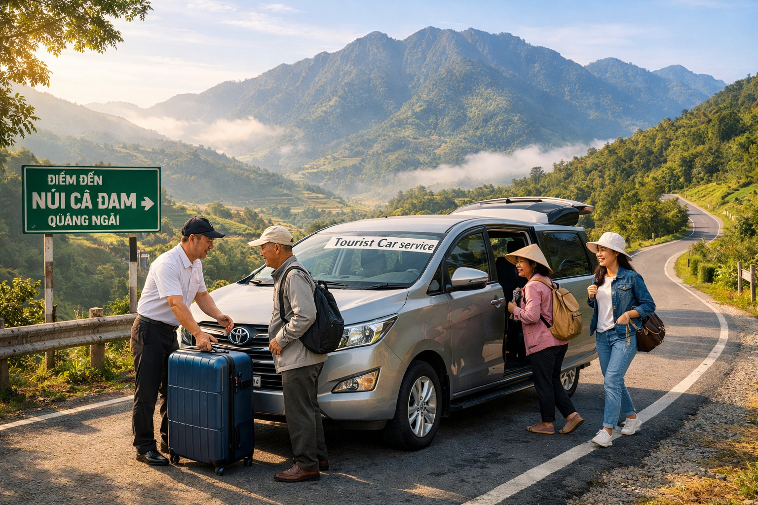 Dịch vụ đưa đón Núi Cà Đam từ Quảng Ngãi an toàn, chủ động giờ đi