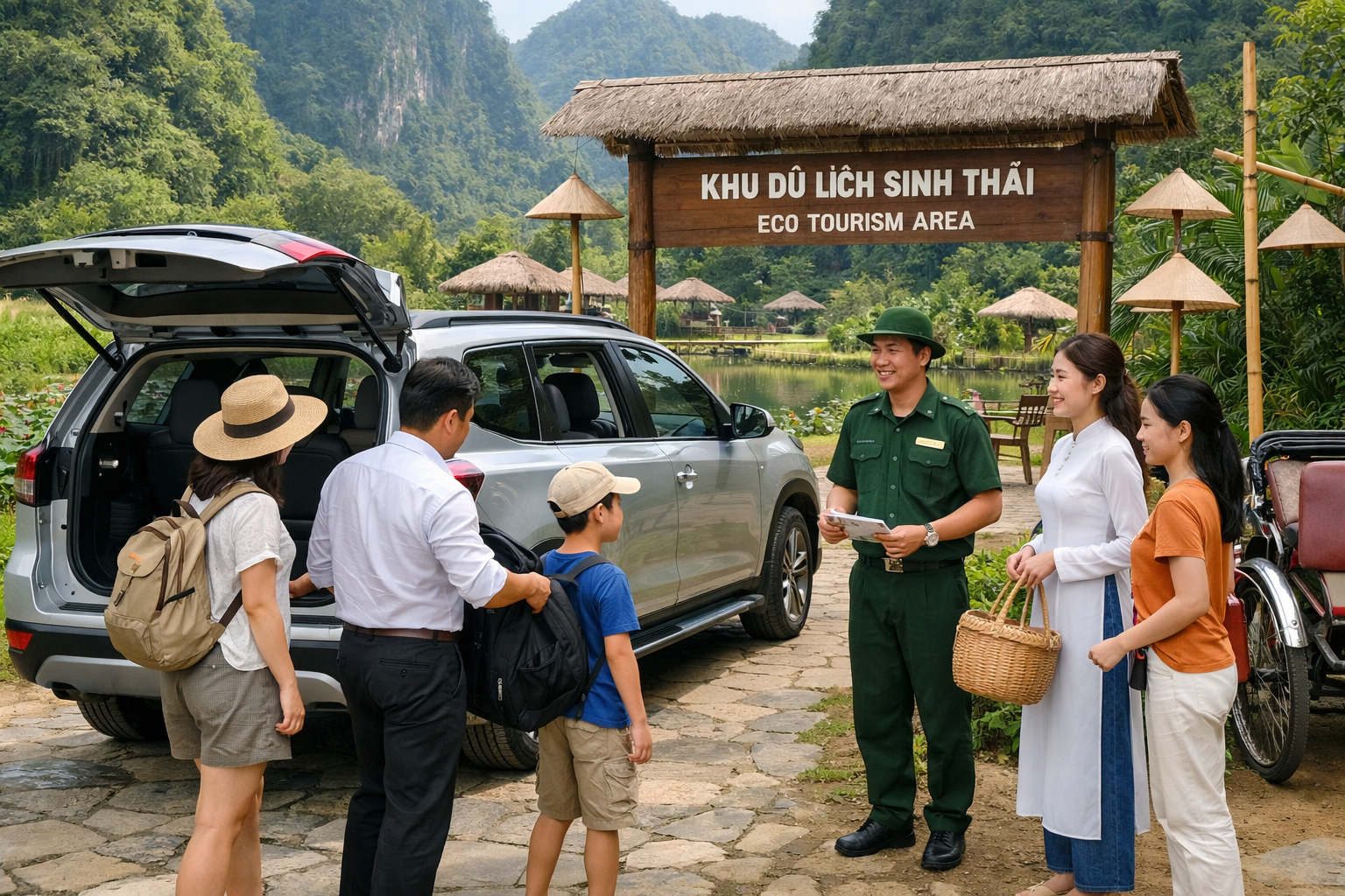 Dịch vụ đưa đón Khu du lịch sinh thái Thiên Đàng bằng ô tô, đón tận nơi và đi đúng lịch