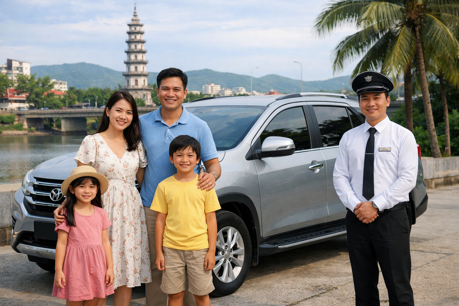 DVDL Vương Võ cung cấp dịch vụ thuê xe có tài ở Quảng Ngãi đón tận nơi