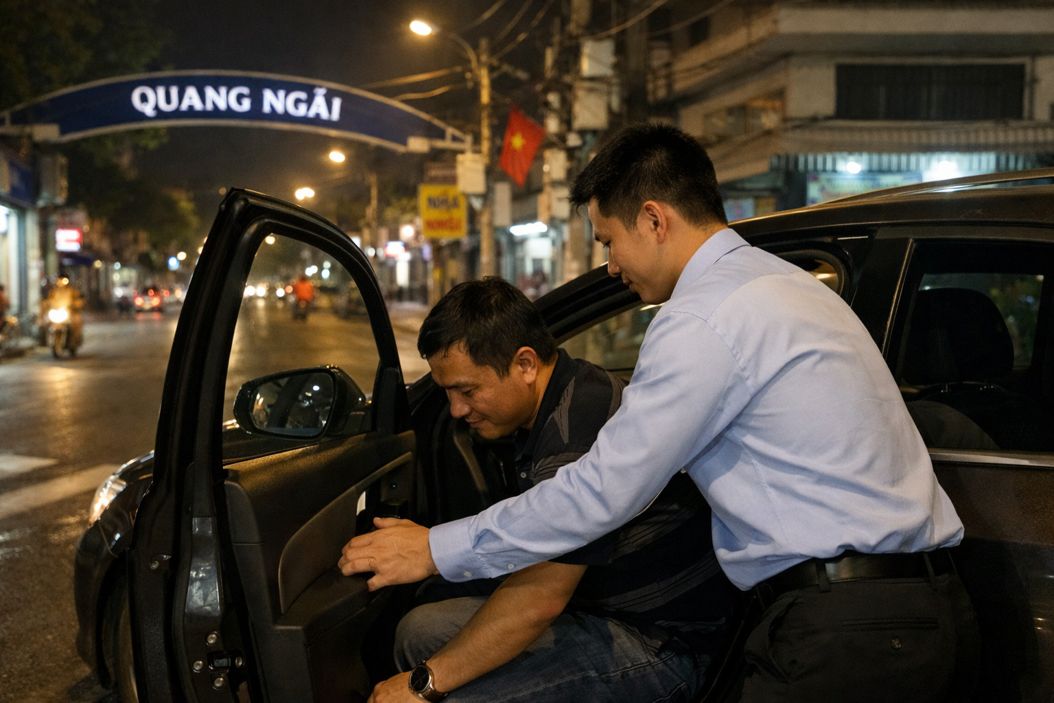 Gọi lái xe hộ Quảng Ngãi sau tiệc khuya để về an toàn và đưa xe tận nơi