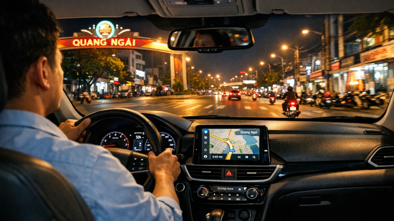 Xe được lái về tận nơi bởi tài xế hộ tại Quảng Ngãi