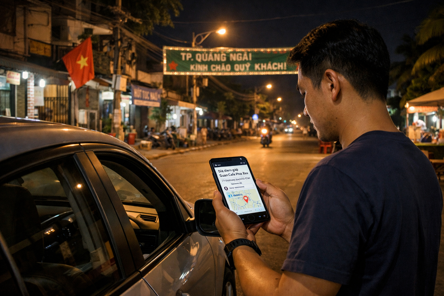 Khách đặt lái xe hộ qua điện thoại tại Quảng Ngãi