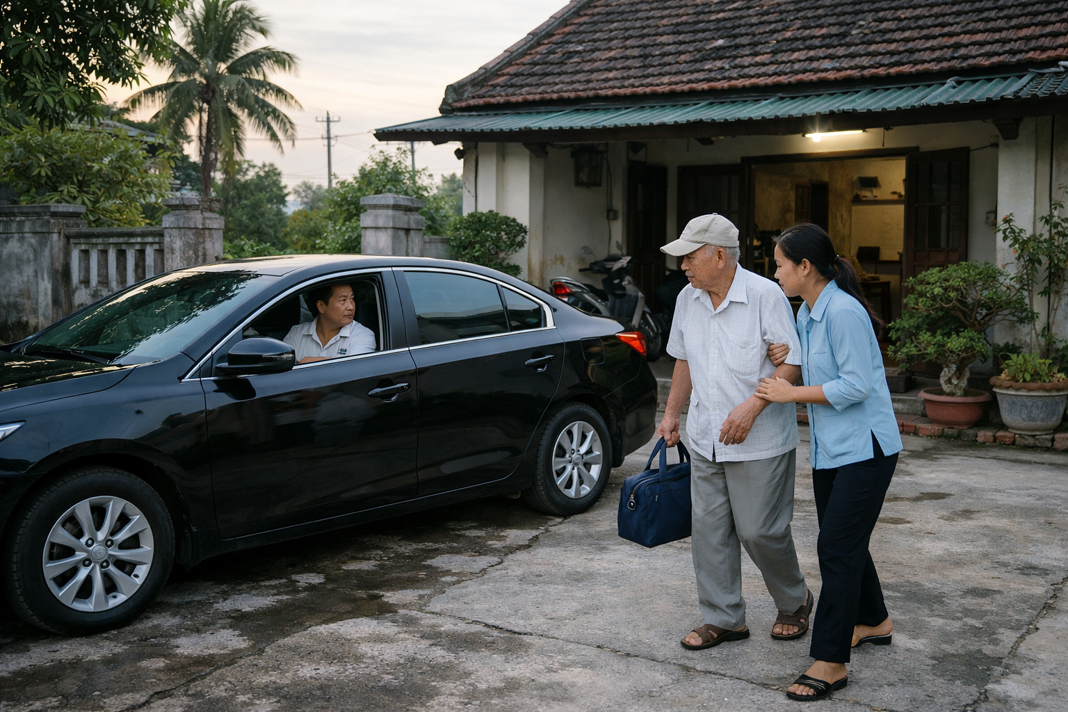 Thuê xe có tài Quảng Ngãi đi Bệnh viện Đà Nẵng: đón tận nhà, đi đúng giờ, đỡ mệt khi di chuyển xa