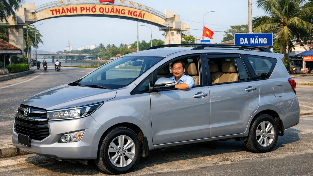 Thuê xe có tài Quảng Ngãi đi Đà Nẵng một chiều: đi đúng giờ, đón tận nơi, báo giá rõ ràng