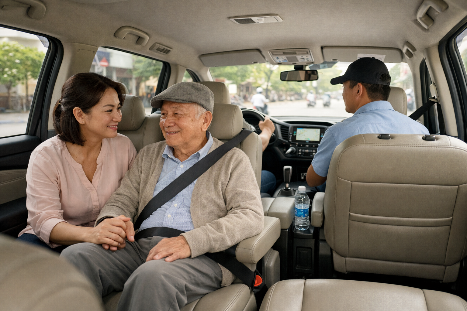 Không gian xe riêng thoải mái khi đi khám bệnh