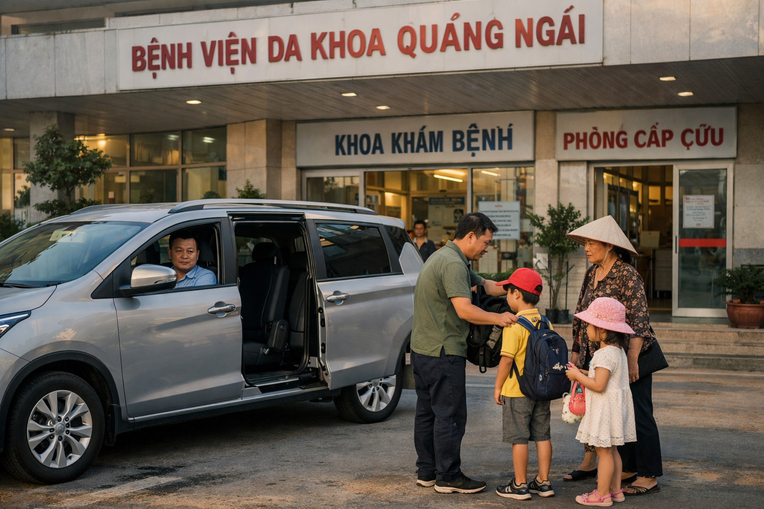 Thuê xe có tài Quảng Ngãi đi khám bệnh một ngày, đón tận nơi và chờ về đúng giờ