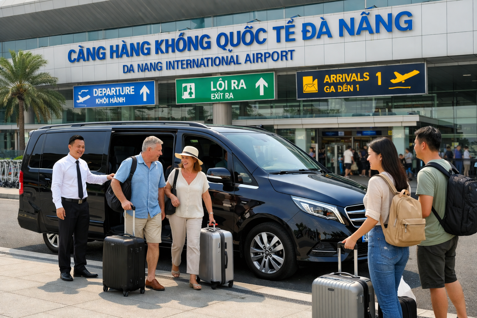 Xe riêng đến sân bay Đà Nẵng đúng giờ