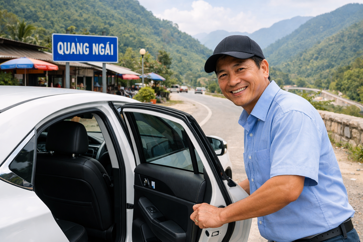 Tài xế đón khách tận nơi trước chuyến đi Đèo Vi Ô Lắc