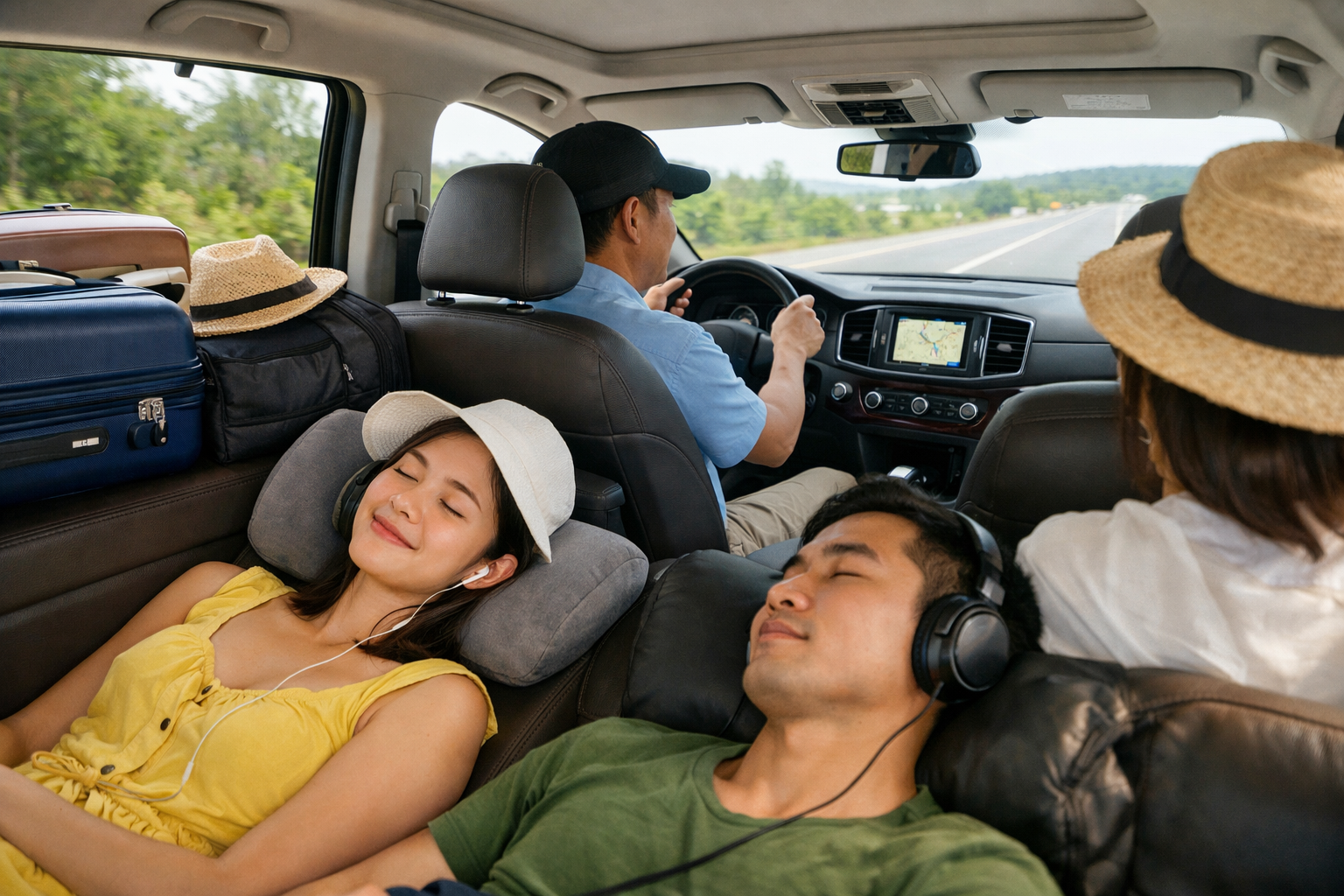 Không gian xe có tài đi Cổng Tò Vò thoải mái