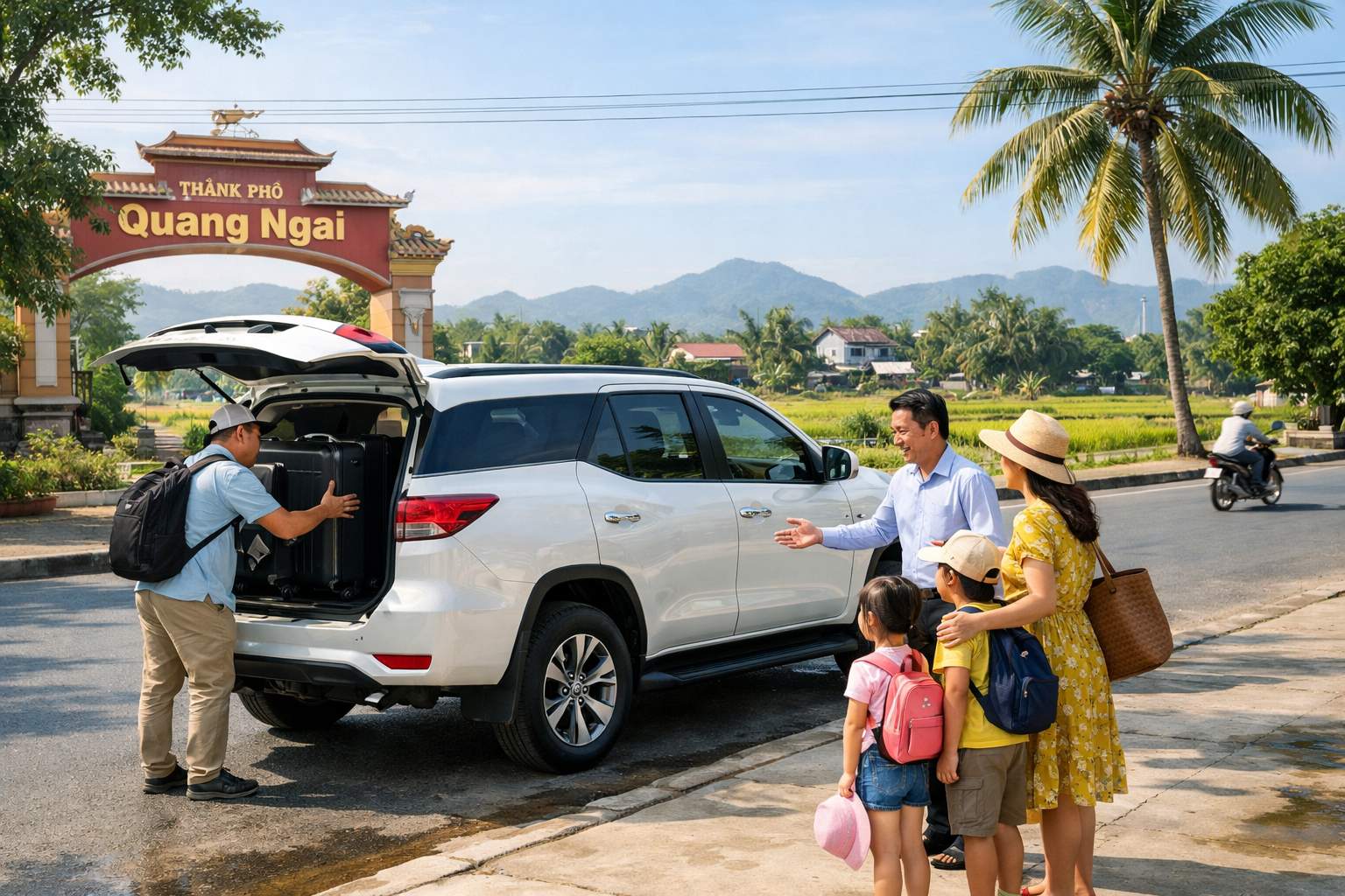 Thuê xe đi Đỉnh Thới Lới nhanh chóng, khởi hành theo yêu cầu và canh giờ tàu