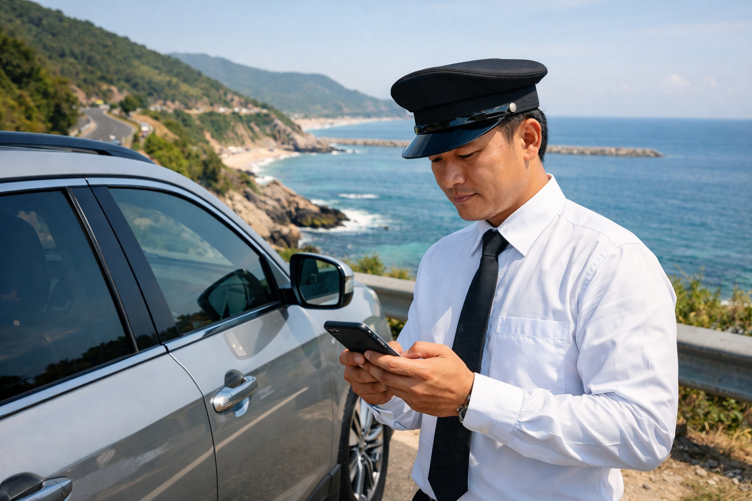 Tài xế chuẩn bị lộ trình đi Mũi Co Co