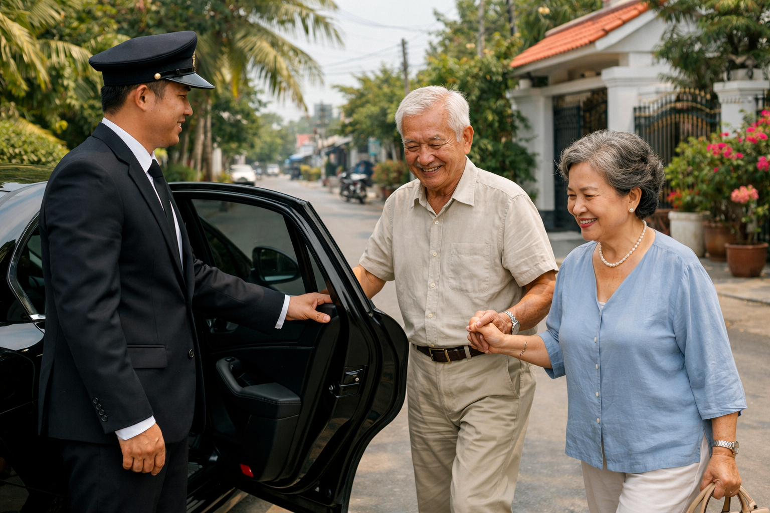 Tài xế hỗ trợ đón khách tận nơi tại Quảng Ngãi