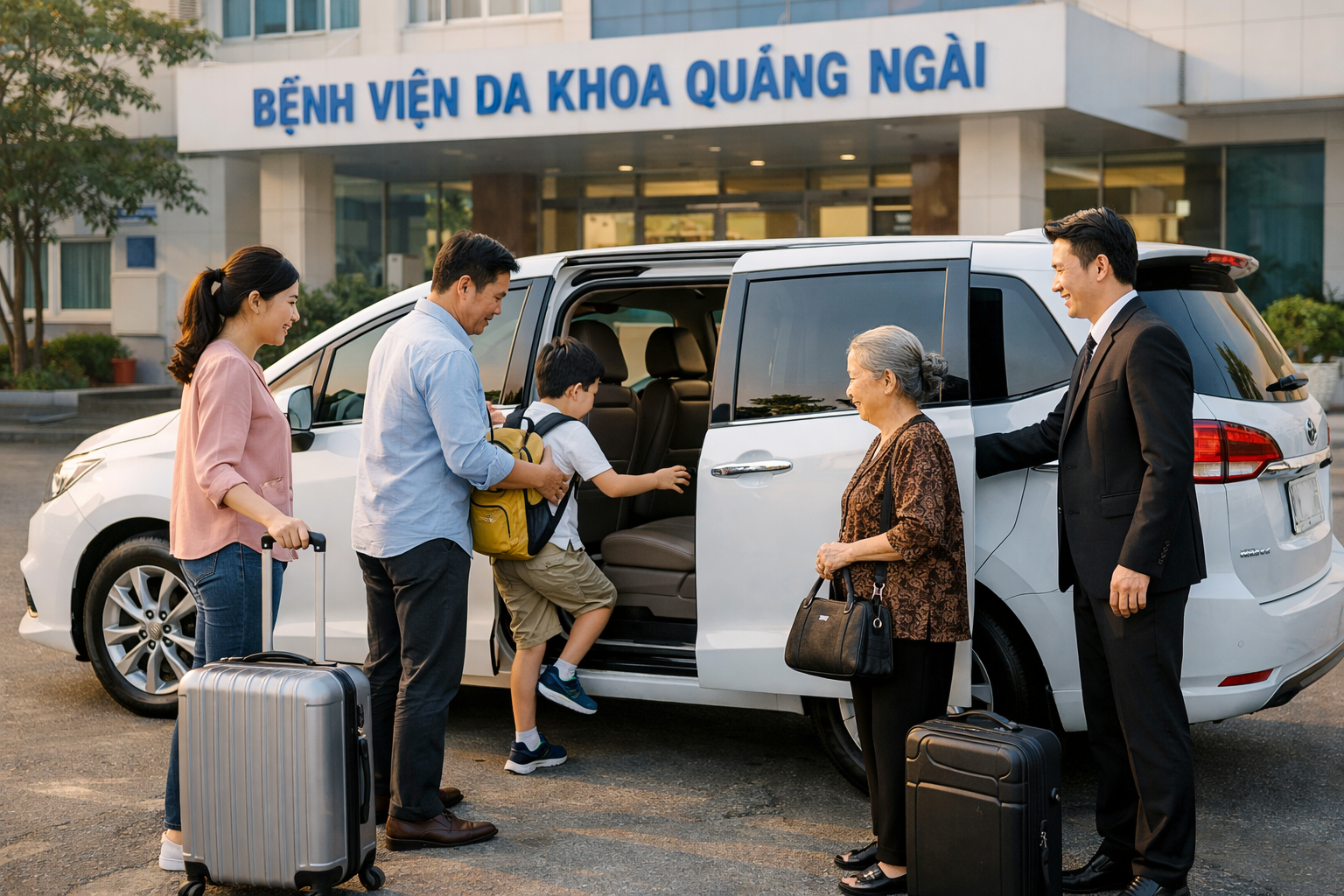 Thuê xe đưa rước khám chữa bệnh từ Quảng Ngãi kín đáo, đúng giờ và chờ linh hoạt