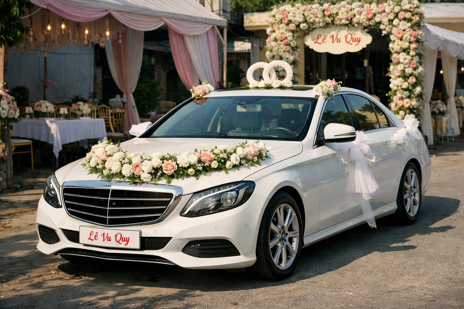 Thuê xe hoa Quảng Ngãi giao xe đúng giờ: giữ lịch cưới đẹp, đỡ lo trễ phút chót