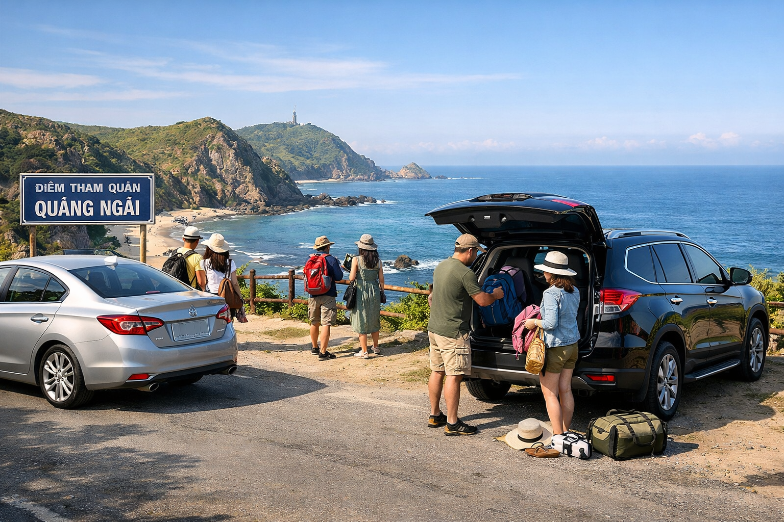 Xe 4 chỗ và 7 chỗ phù hợp đi Hòn Mù Cu