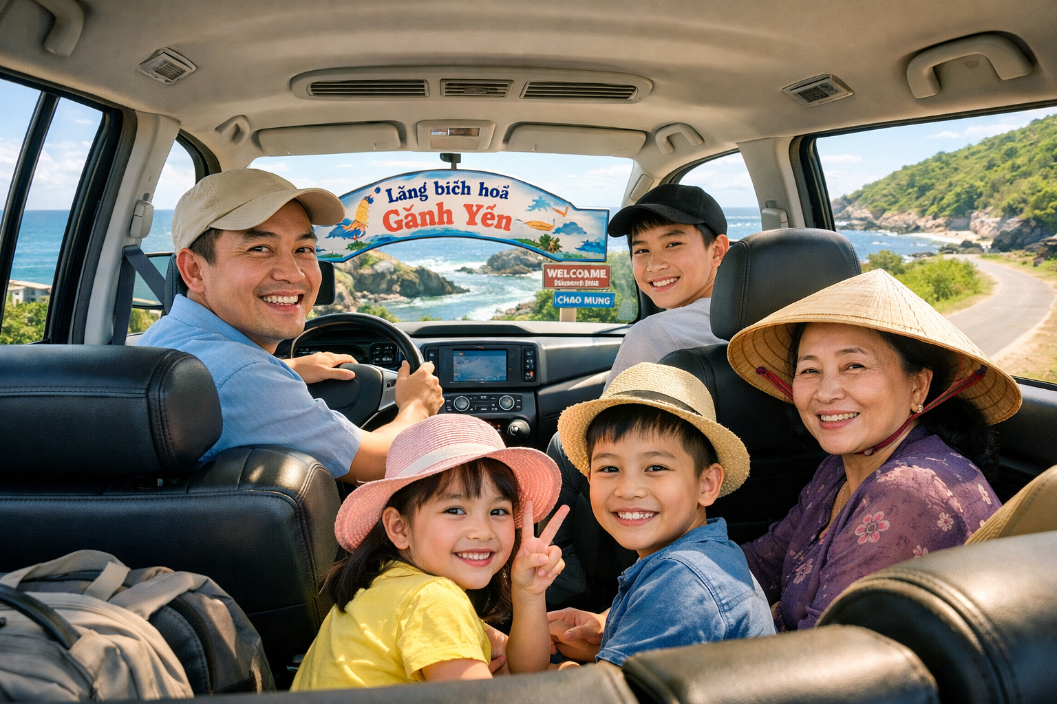 Thuê xe đi Làng bích họa Gành Yến đón tận nơi, đi tham quan đúng lịch