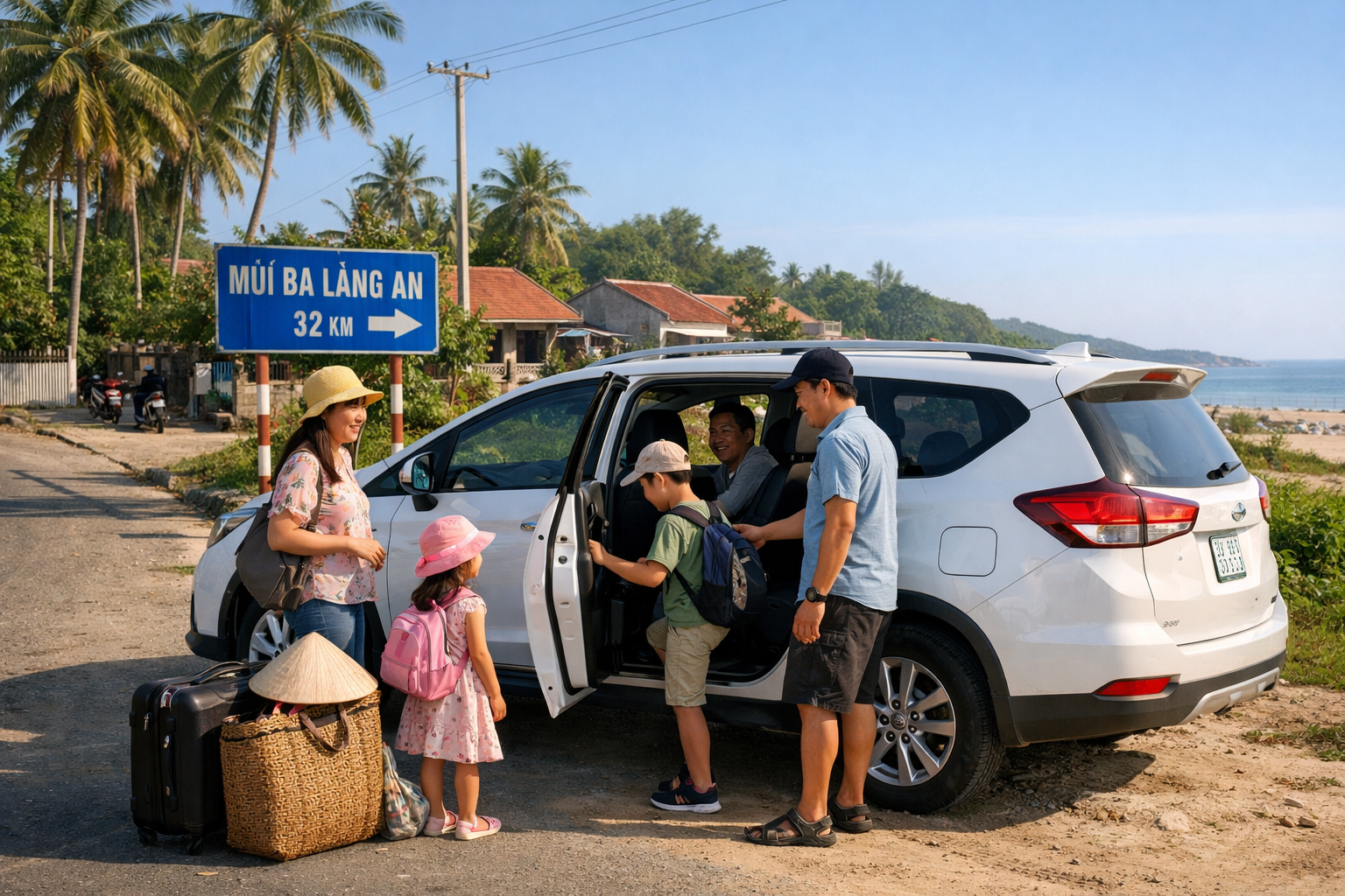 Thuê xe đi Mũi Ba Làng An từ Quảng Ngãi với xe 4, 7, 16 chỗ đón tận nơi