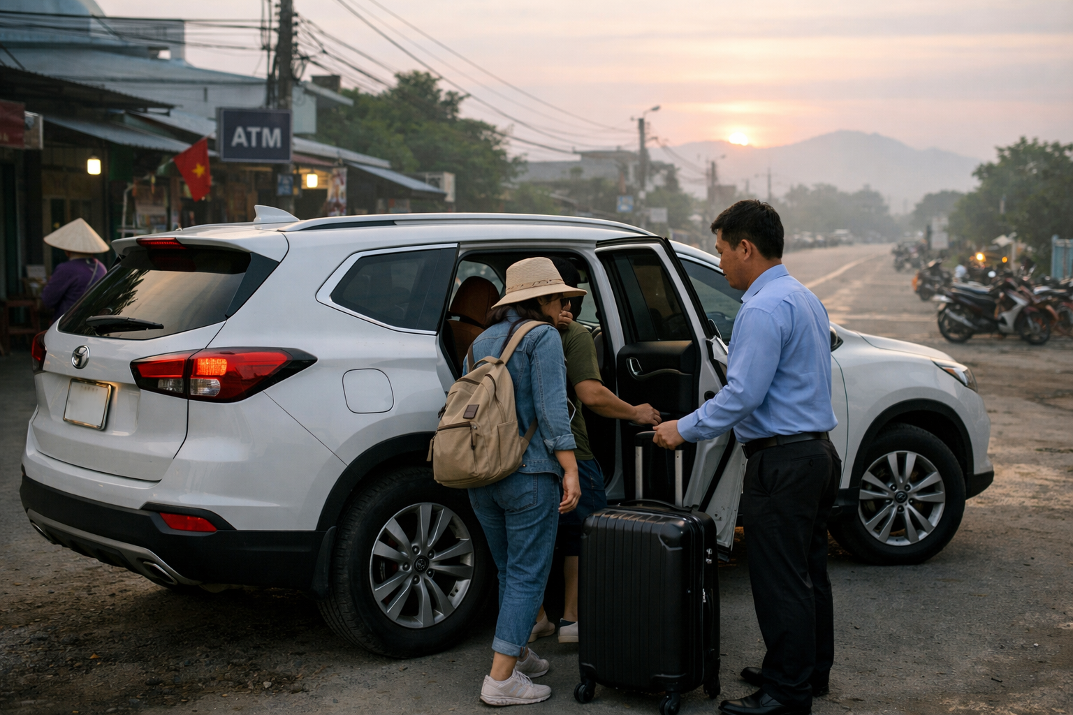Dịch vụ thuê xe có tài Quảng Ngãi đi Chu Lai sáng sớm, đón tận nơi đúng giờ