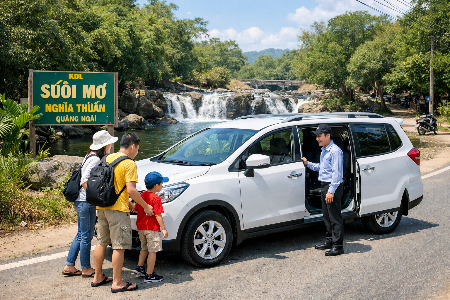 Dịch vụ xe đưa đón Suối Mơ Nghĩa Thuận 4, 7, 16 chỗ cho đi chơi, khám bệnh và sân bay