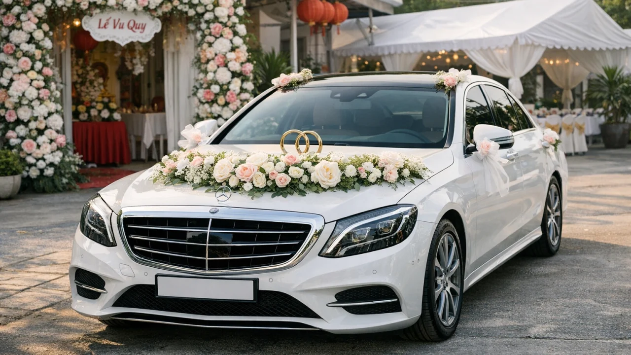 Xe cưới Quảng Ngãi gói trọn ngày: đúng giờ, trọn lịch, dễ giữ xe đẹp