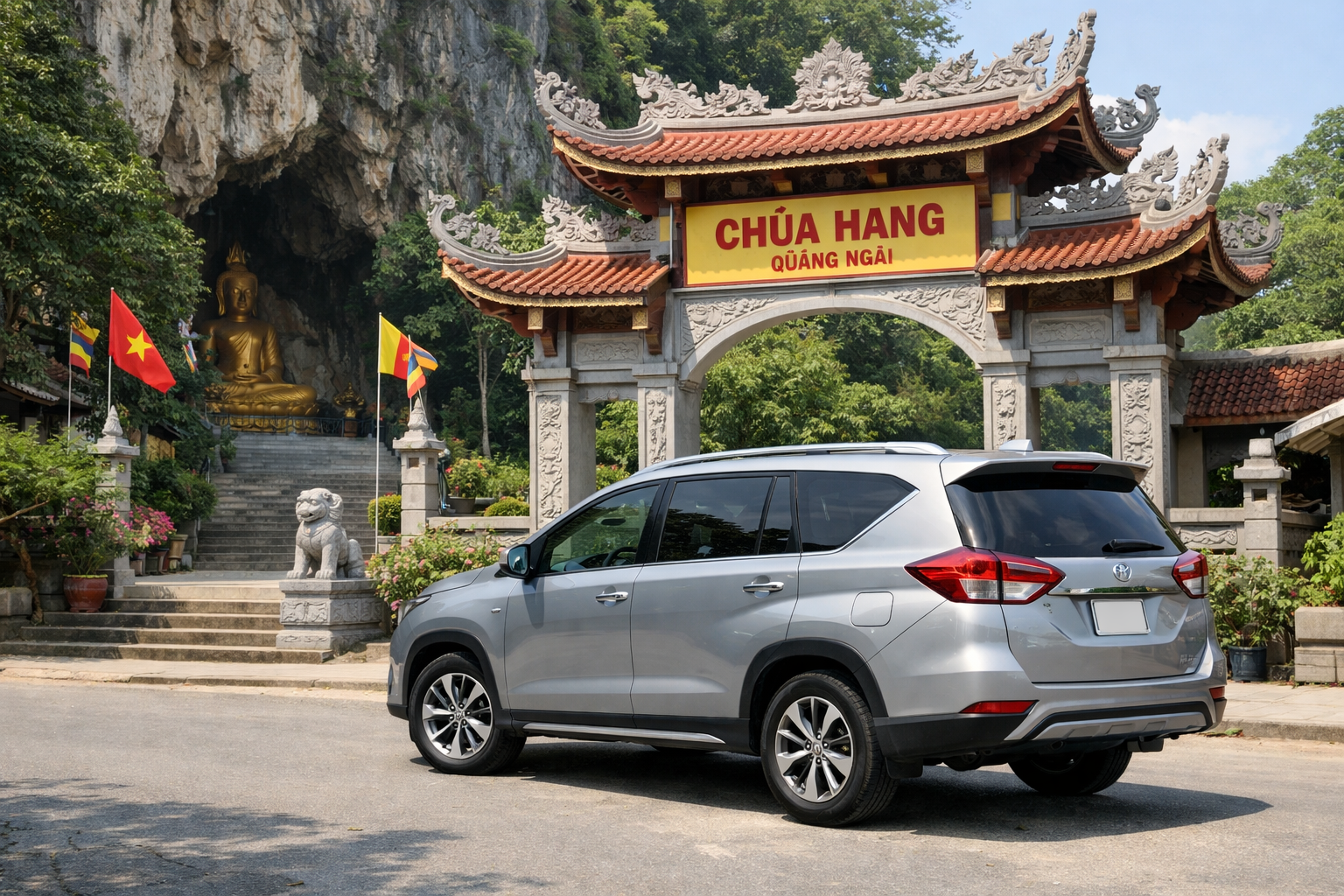 Xe du lịch đi Chùa Hang Quảng Ngãi an toàn, đúng giờ và phục vụ 24/7