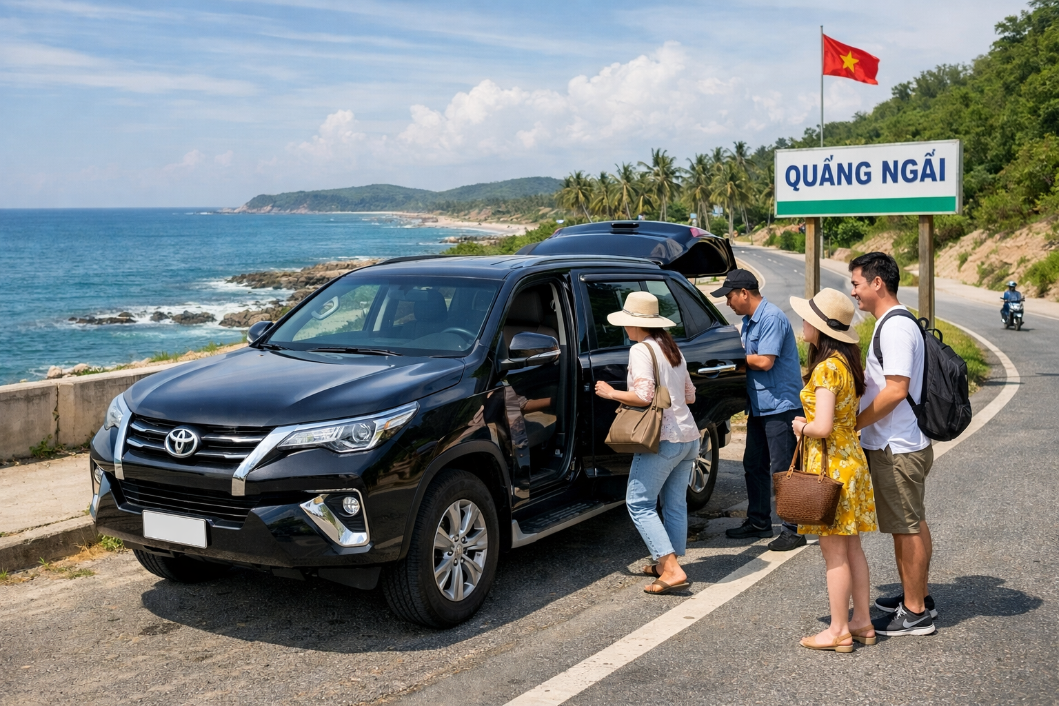 Xe đưa đón Ba Làng An đi riêng theo yêu cầu, đón tận nơi và không ghép khách