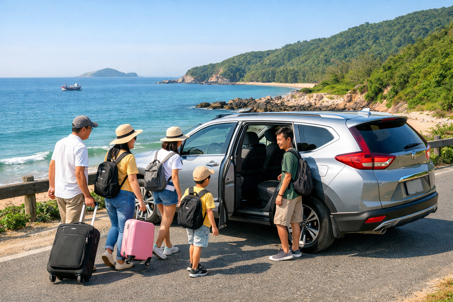 Dịch vụ xe đưa đón Biển Dung Quất đón tận nơi, đi theo lịch riêng và báo chi phí rõ