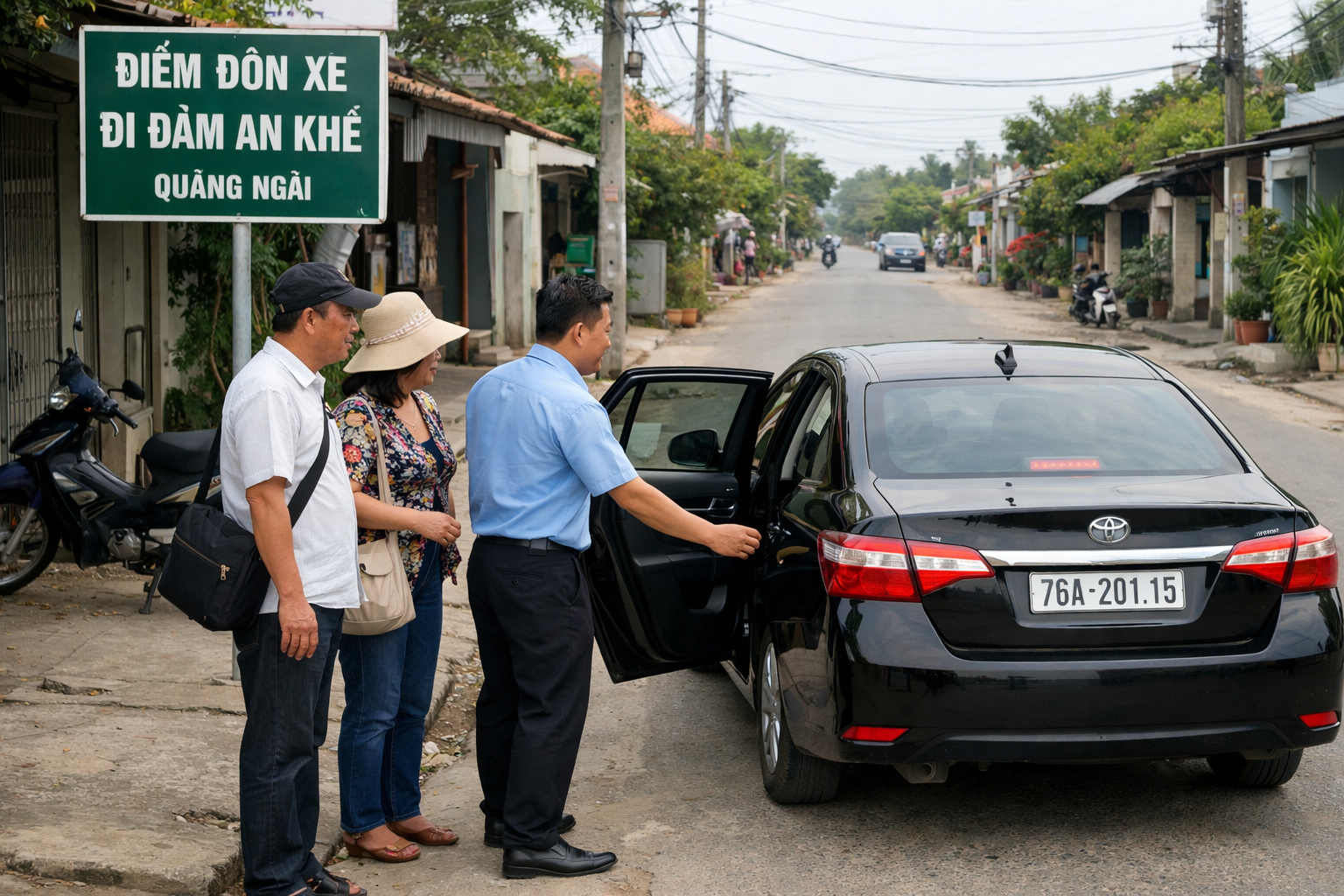 Tài xế đón khách tận nơi để đi Đầm An Khê