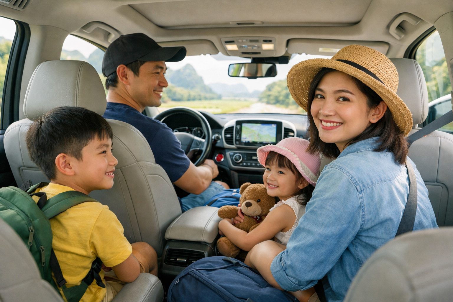 Không gian xe sạch đẹp cho chuyến đi Minh Long