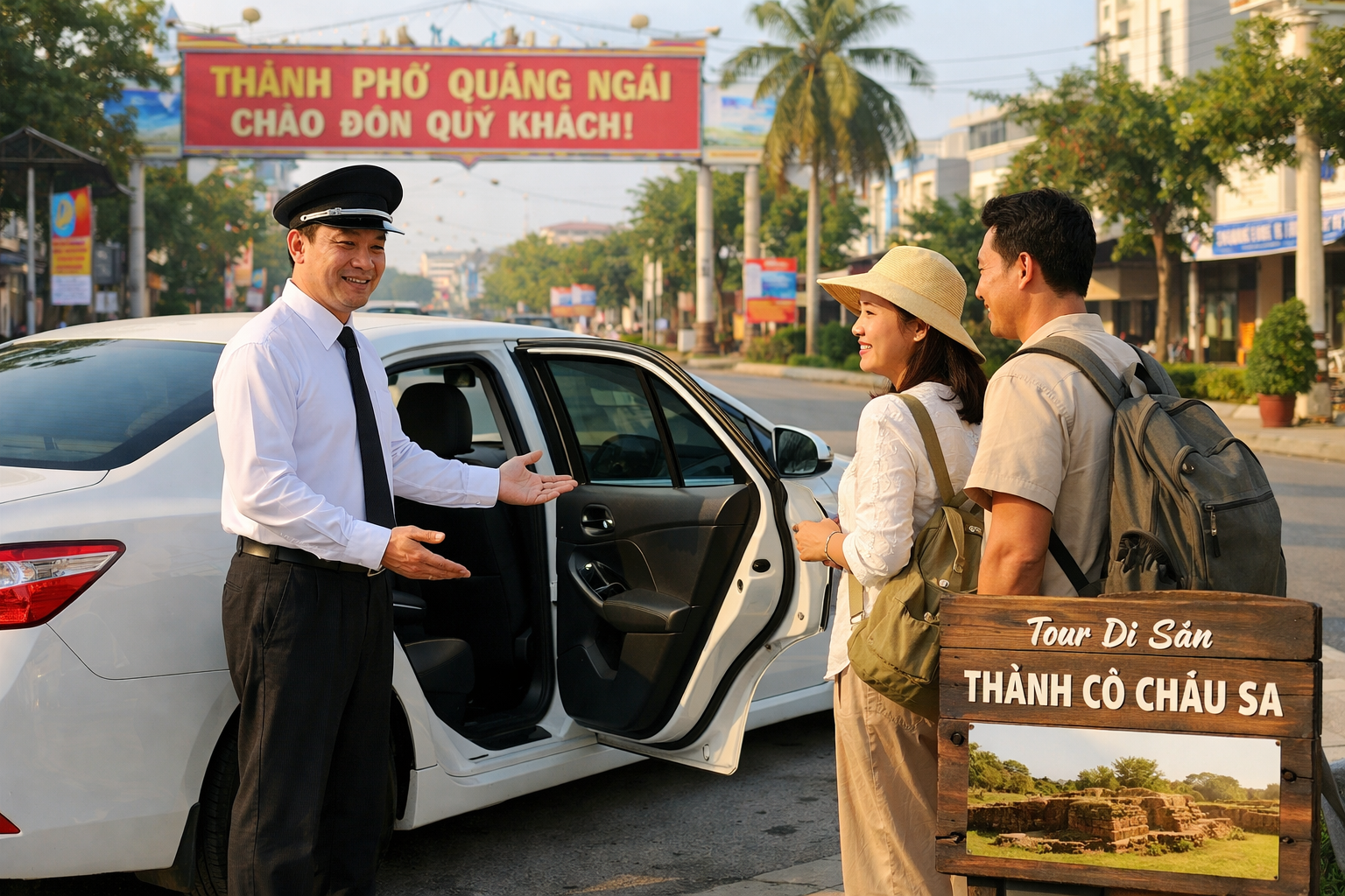 Xe đưa đón Thành cổ Châu Sa xe sạch đẹp, giá tốt với lịch trình linh hoạt và tư vấn rõ ràng