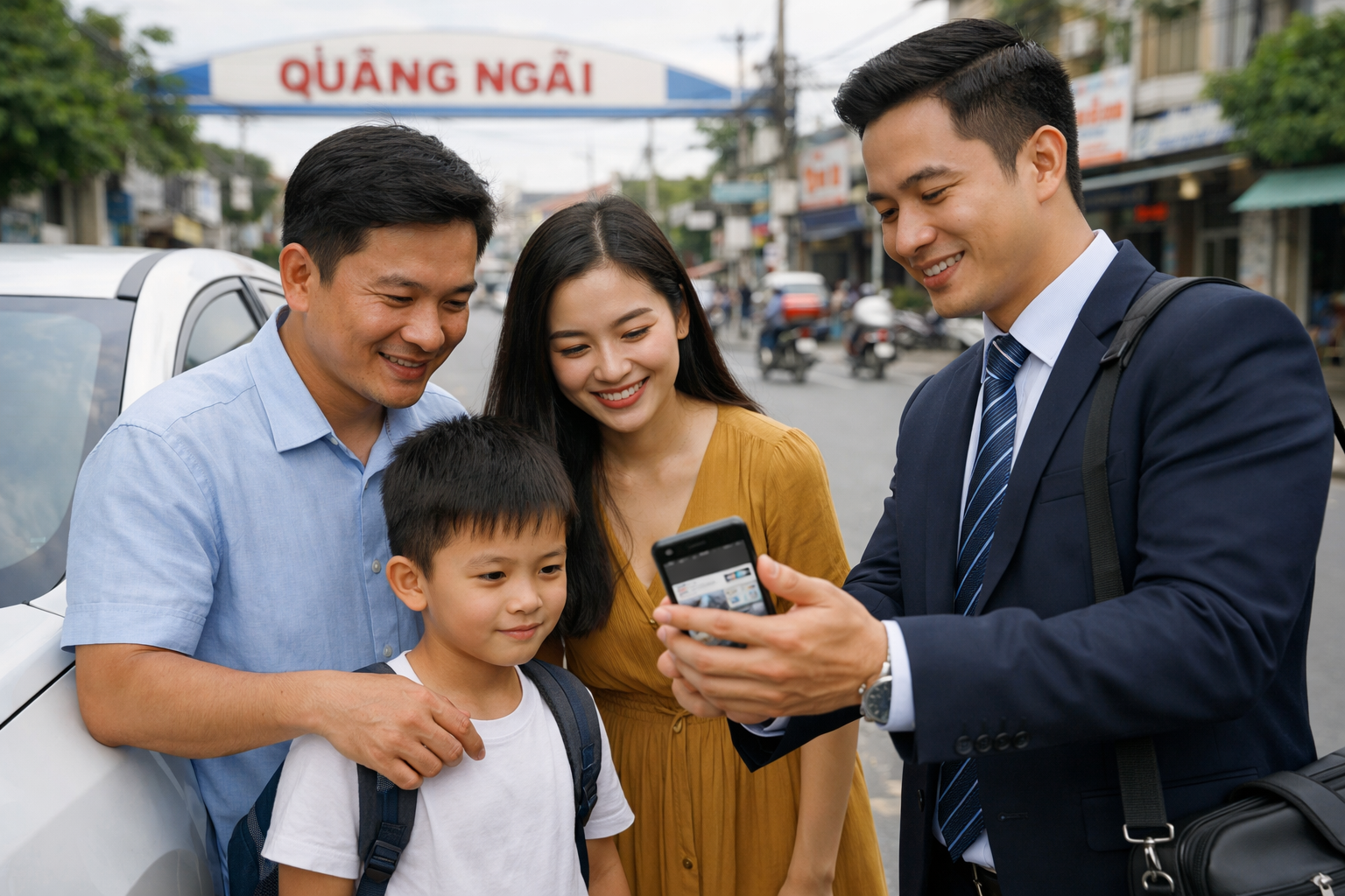 Khách đặt xe ghép Quảng Ngãi đi Chu Lai qua điện thoại
