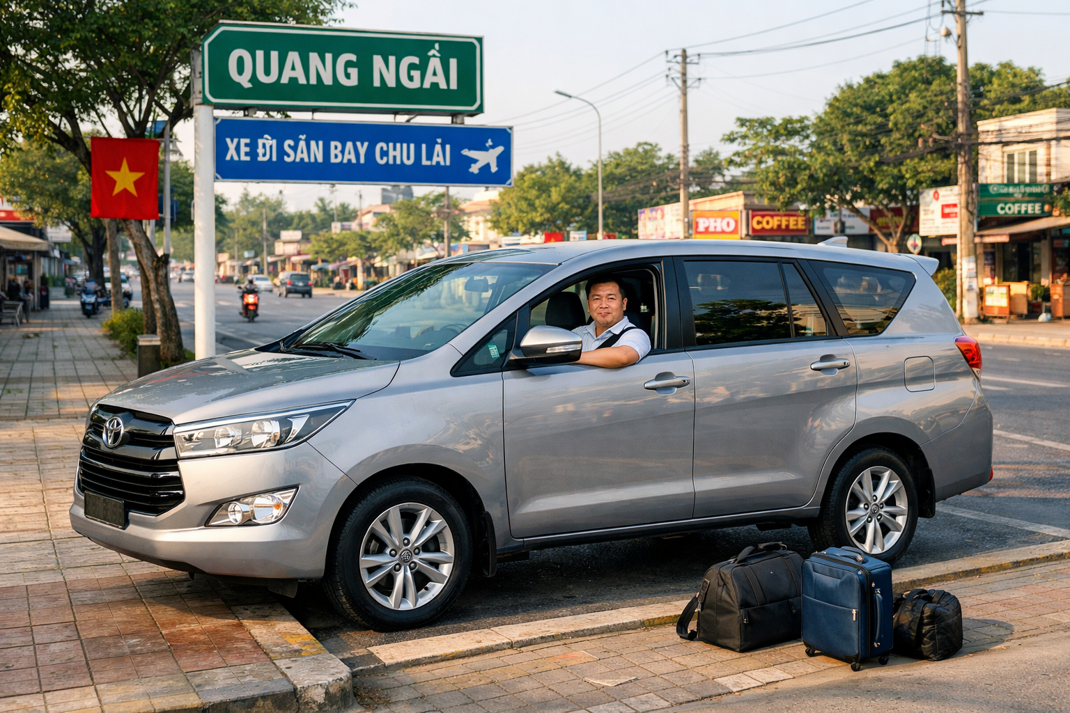 Xe ghép Quảng Ngãi đi Chu Lai đặt trước để đi đúng giờ và dễ sắp lịch
