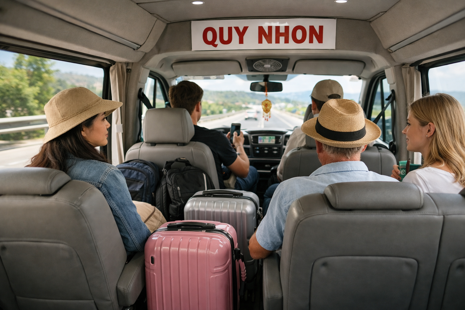 Khoang xe ghép thoải mái cho chuyến đi Quy Nhơn