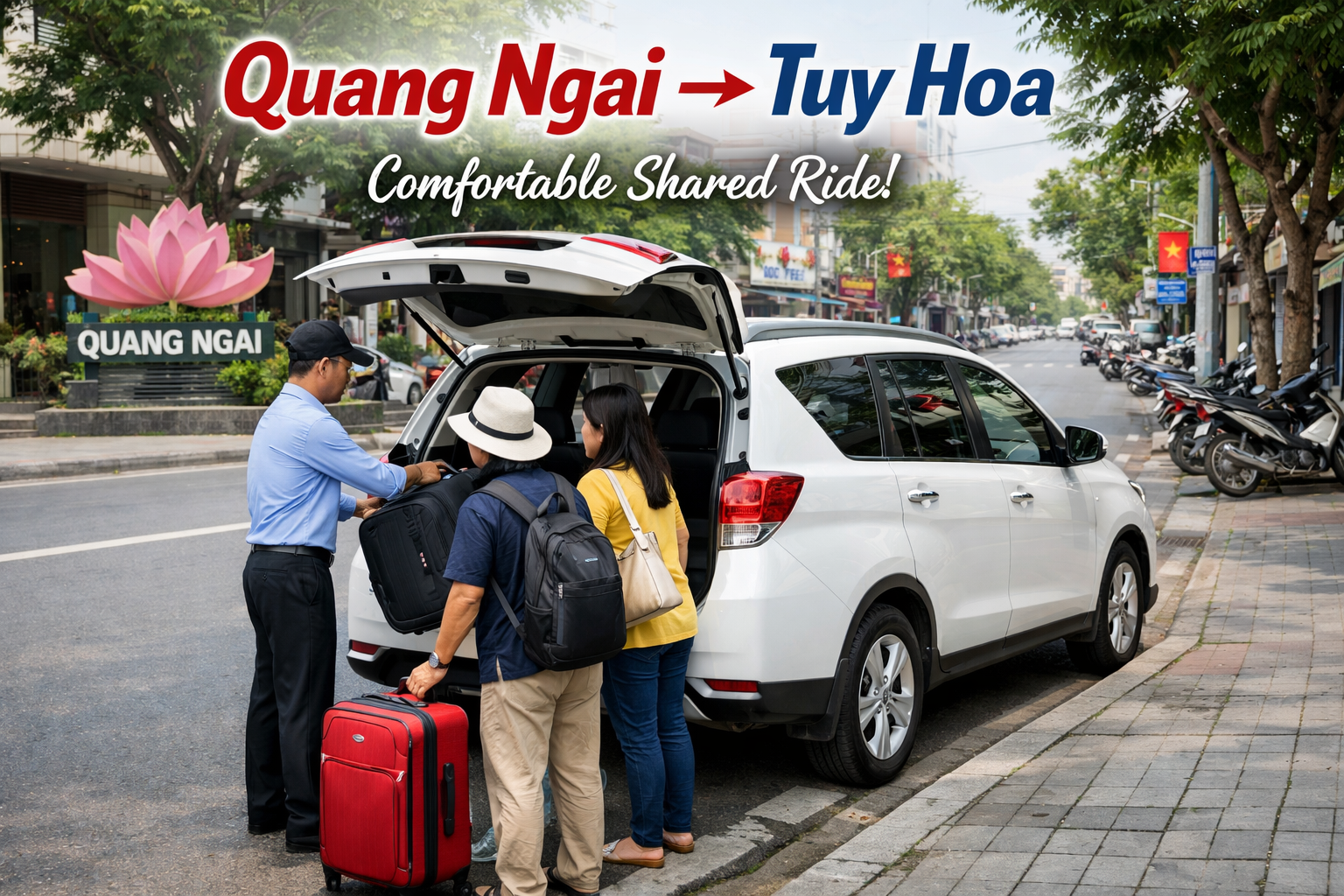 Xe ghép Quảng Ngãi đi Tuy Hòa đặt trước, đón tận nơi và giữ chỗ linh hoạt