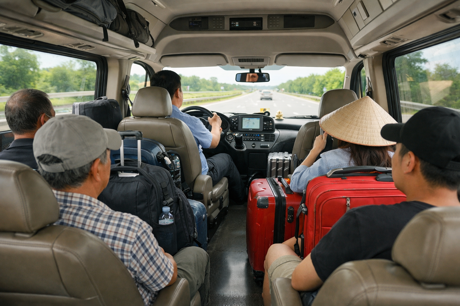 Khoang xe ghép liên tỉnh thoải mái và gọn gàng