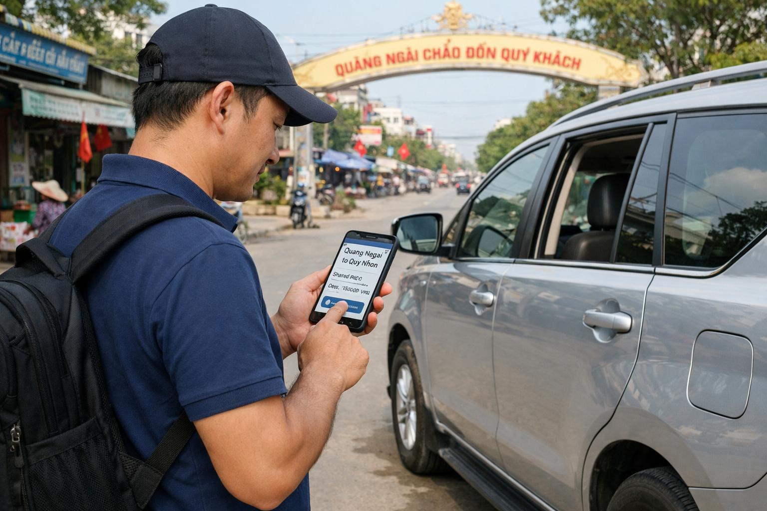 Tài xế xác nhận lịch xe ghép khứ hồi Quảng Ngãi đi Quy Nhơn