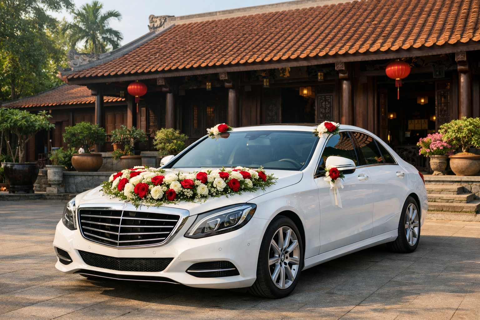 Xe hoa Quảng Ngãi đón dâu tận nhà, trang trí đẹp và giao đúng lịch
